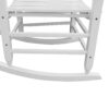 Classic Wooden Porch Rocker Chair Populus Wood Comfortable Design - White - Image 7