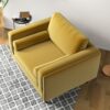 Amber - Velvet Lounge Chair - Yellow - Image 3