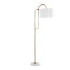 Leslie - Glam / Art Deco Floor Lamp - Gold / White - Image 3