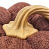 Pumpkin Ornament Decor For Holiday Harvest Festival Fall Festival & Thanksgiving (Set of 2) - Dark Brown - Image 6