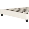 Full Size Upholstered Princess Bed With Crown Headboard, Full Size Platform Bed With Headboard And Footboard - White / Pink - Image 8