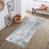 Textures - 2'7" X 7' Polypropylene Area Rug - Multi / White - Image 6