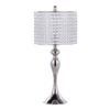 Ashland - Contemporary Table Lamp Round Clear Crystal Beads (Set of 2) - Polished Nickel - Image 2