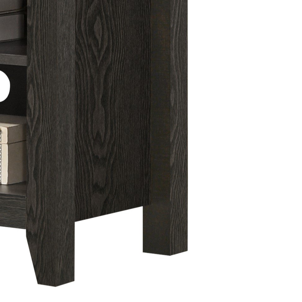 Benito - TV Stand With Open Shelves And Cable Management - Dark Gray - Image 4