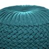 Grafton - Velvet Round Pouf - Teal - Image 5