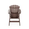 Adirondack Chair Sturdy HDPE Poly Lumber For Poolside, Patio, And Garden Relaxation - Brown - Image 4