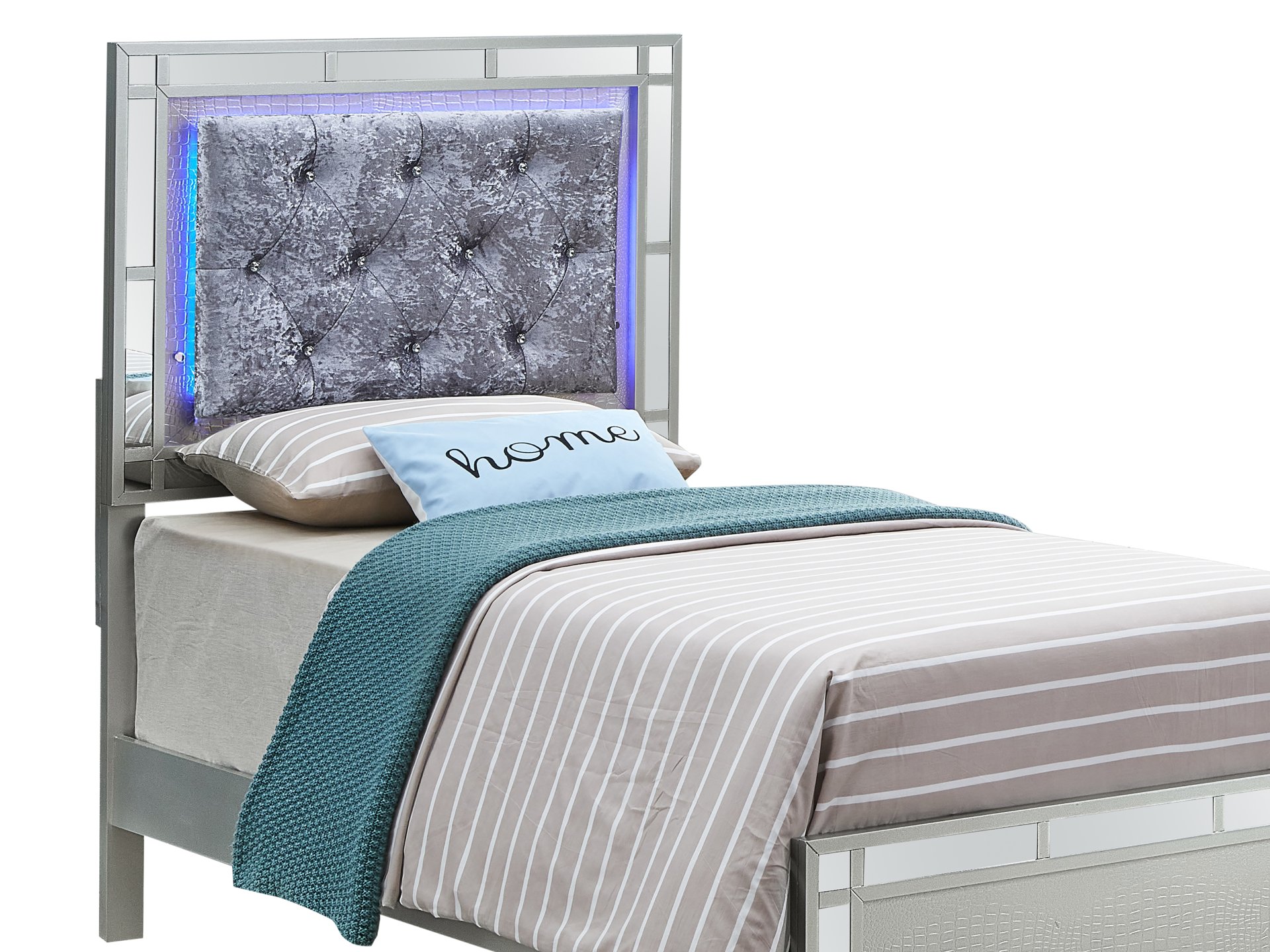 Madison - Twin Bed - Silver Champagne - Image 5