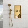 Modern Stainless Steel Shower Niche Double Shelf With Finish For Bathroom Or Kitchen - Gold - Image 5
