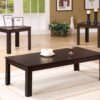 Table Set Coffee And Side Accent For Living Room 3 Pieces Set - Espresso - Image 3