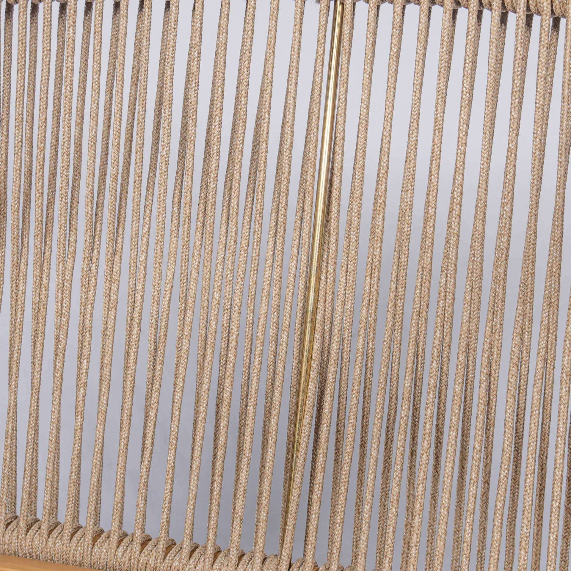 Outdoor Lounge Chair With Woven Backrest, Solid Wood Frame, Comfortable Cushions - Walnut - Image 13