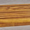 Intrinsic - Outdoor Dining Bench With Iron Legs And Slat Top -Teak / Black - Image 9