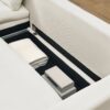 Convertible L Shaped Sleeper Sofa Bed With Reversible Chaise And Storage - Beige - Image 7