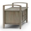 Warm Shaker - Entryway Storage Bench - Distressed Gray - Image 5