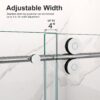 Frameless Single Sliding Shower Door With 8Mm Clear Tempered Glass - Chrome - Image 7