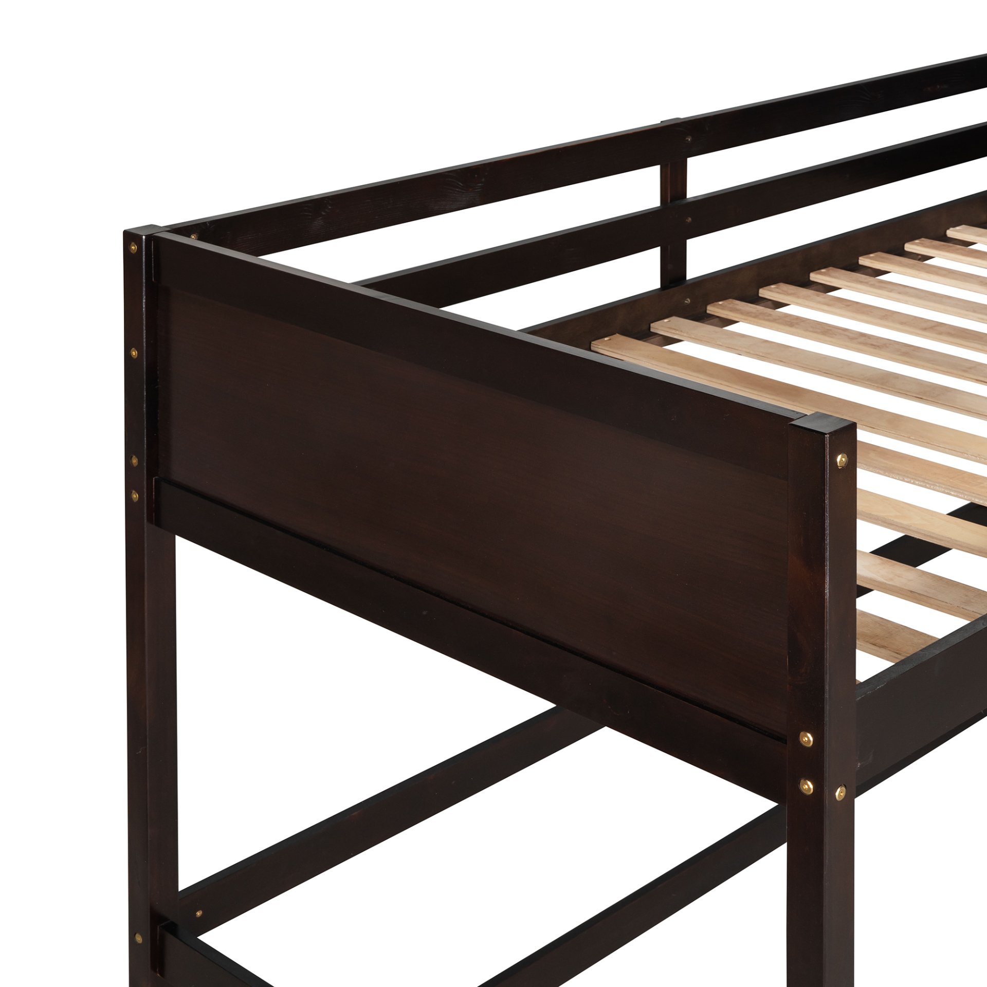 Twin Size Loft Bed With Ladder - Espresso - Image 8