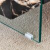Modern 2 Tier Square Coffee Table Elegant Clear Glass And Marble Pattern - Black / Transparent - Image 8