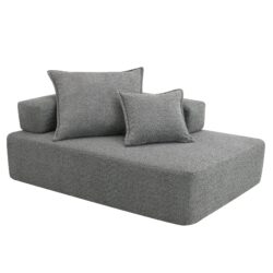 Lounge Frame For Oversized Modular U Shaped Sectional Floor Couch Convertible Compressed Couch, Spacious Foam Filled Sofa - Gray