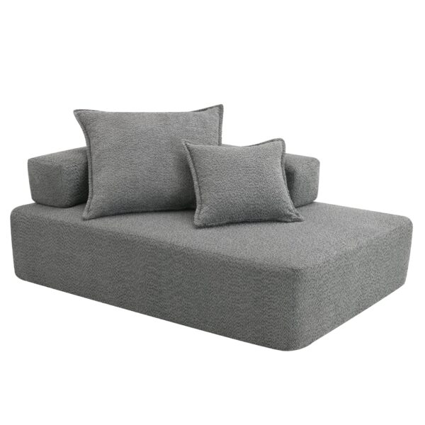 Lounge Frame For Oversized Modular U Shaped Sectional Floor Couch Convertible Compressed Couch, Spacious Foam Filled Sofa - Gray