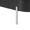 Lift Top Coffee Table With 360 Degree Marble Patterned Rotating Tray, Hidden Compartment, Partially Assembled Wooden Center Table, Modern Oval Lift Tabletop For Home Living Room - Black - Image 14