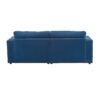 Modern Square Arm Sofa With Soft Velvet Upholstery, Deep Cushions, Sturdy Legs - Navy Blue - Image 10