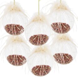 Christmas Ball Ornaments, Decorative Hanging Ball Christmas Tree Ornaments, For Holiday Decorations (Set of 6) - Multi