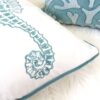 Seahorses Pillow Cover With Matching Back - Light Blue - Image 4