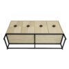 Carved 4 Door Sideboard, Sideboard Buffet Cabinet With Storage, Modern Coffee Bar Cabinet With Adjustable Shelf For Living Room - Natural - Image 13