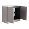 Contemporary Freestanding Bathroom Vanity With White Resin Sink & Soft Close Cabinet Doors - Khaki - Image 14