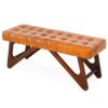 Mia - Bench With Buttons - Brown / Rustic - Image 9