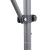 Manual Retractable Patio Awning UV Resistant Polyester Sun Shade With No Drill Installation - Gray - Image 3