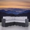 Wide Outdoor Patio Sectional With Cushions - Black - Image 7