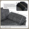 Free Combination Modular Convertible Sectional Sofa Bed Set, 4 Seat Upholstered Sleeper Corner Couch, Deep Seat Loveseat With Ottoman - Gray - Image 16