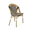 Outdoor Rattan And Aluminum French Bistro Chair Set - Black / White - Image 7