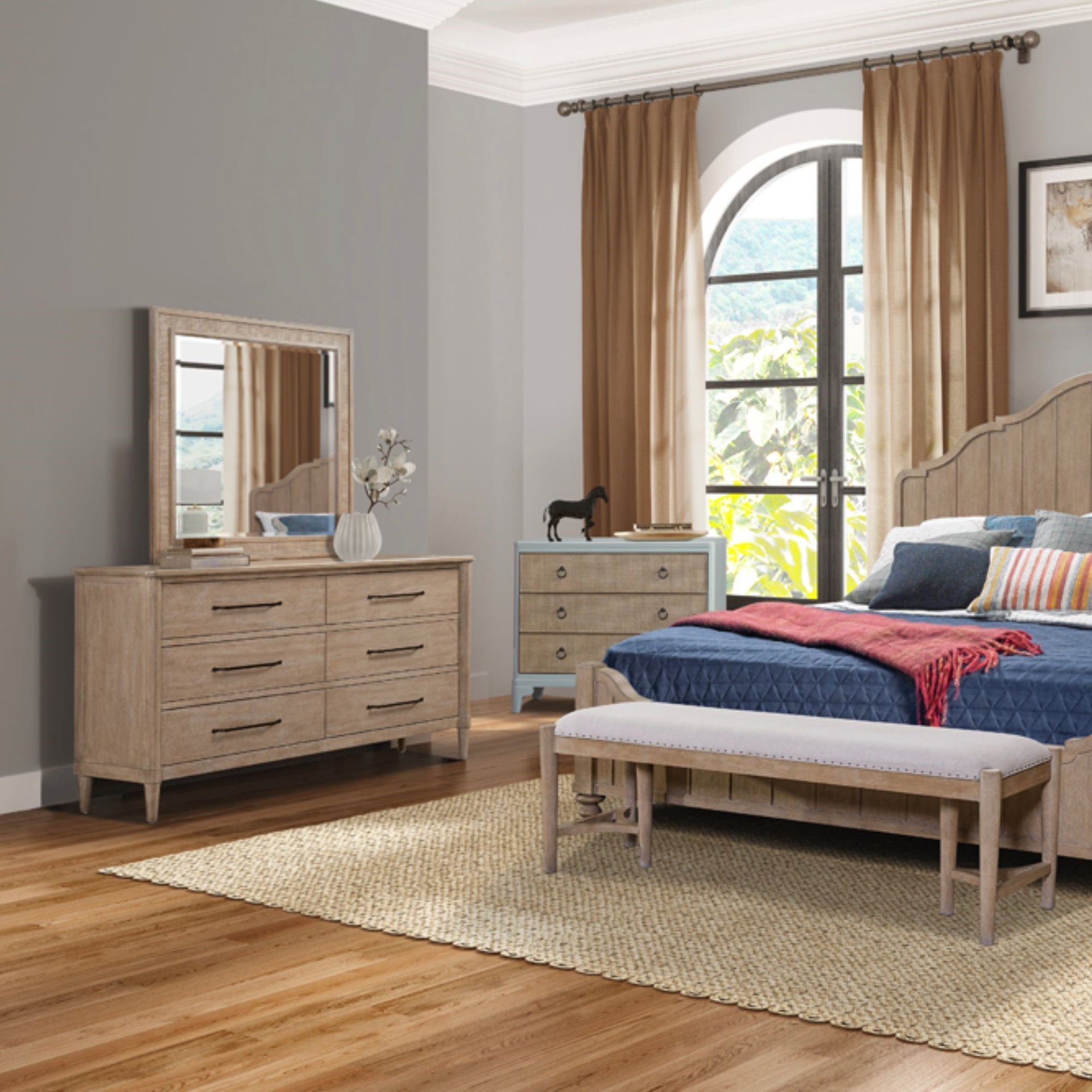 Casual 6 Drawer Dresser - Sand - Image 2
