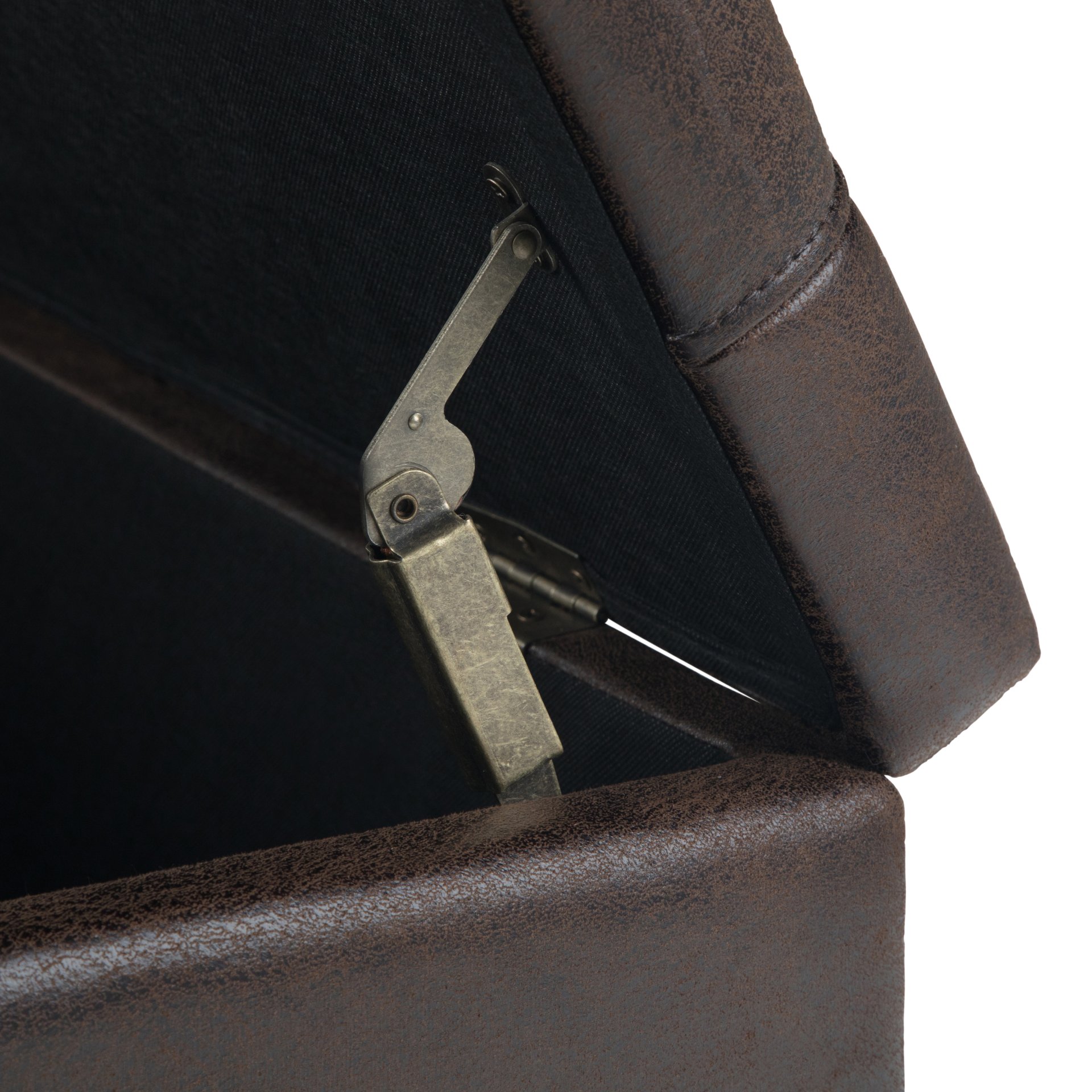 Harrison - Coffee Table Storage Ottoman - Distressed Brown - Image 4