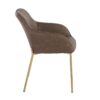 Daniella - Contemporary Dining Chair (Set of 2) - Gold / Espresso - Image 3