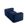 Modern Chenille 2 Seater Sofa With Hidden Storage And Cylindrical Support - Blue - Image 9