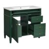 Bathroom Vanity With Top Sink, Modern Bathroom Storage Cabinet, 2 Drawers And A Tip-Out Drawer, Single Sink Bathroom Vanity - Green - Image 13