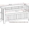 Acadian - Entryway Storage Bench - Distressed Coastal Blue - Image 10