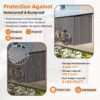 Metal Outdoor Storage Shed 4 X 9 Ft With Sloping Roof, Vents, And Side Door - Gray - Image 6
