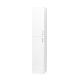 Freestanding Cabinet With Inadjustable Shelves And Two Doors For Kitchen, Dining Room - White