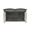 Hampton - Outdoor Wood And Wicker Loveseat - Gray - Image 7