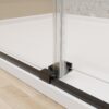 Frameless Double Sliding Soft Close Bathtub Shower Door, 5 / 16" Clear Nano Coated Tempered Glass And 304 Stainless Steel Handle - Matte Black - Image 6