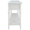 Classic Retro Style Console Table With 3 Top Drawers And Open Style Bottom Shelf - Antique White - Image 10