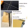 Patterned Slab Dining Table With Golden Stainless Steel Butterfly Legs - Black / Gold - Image 7