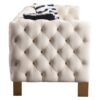 Chesterfield - Modern Tufted Velvet Living Room Sofa, 84.25''W Couch - Cream - Image 3