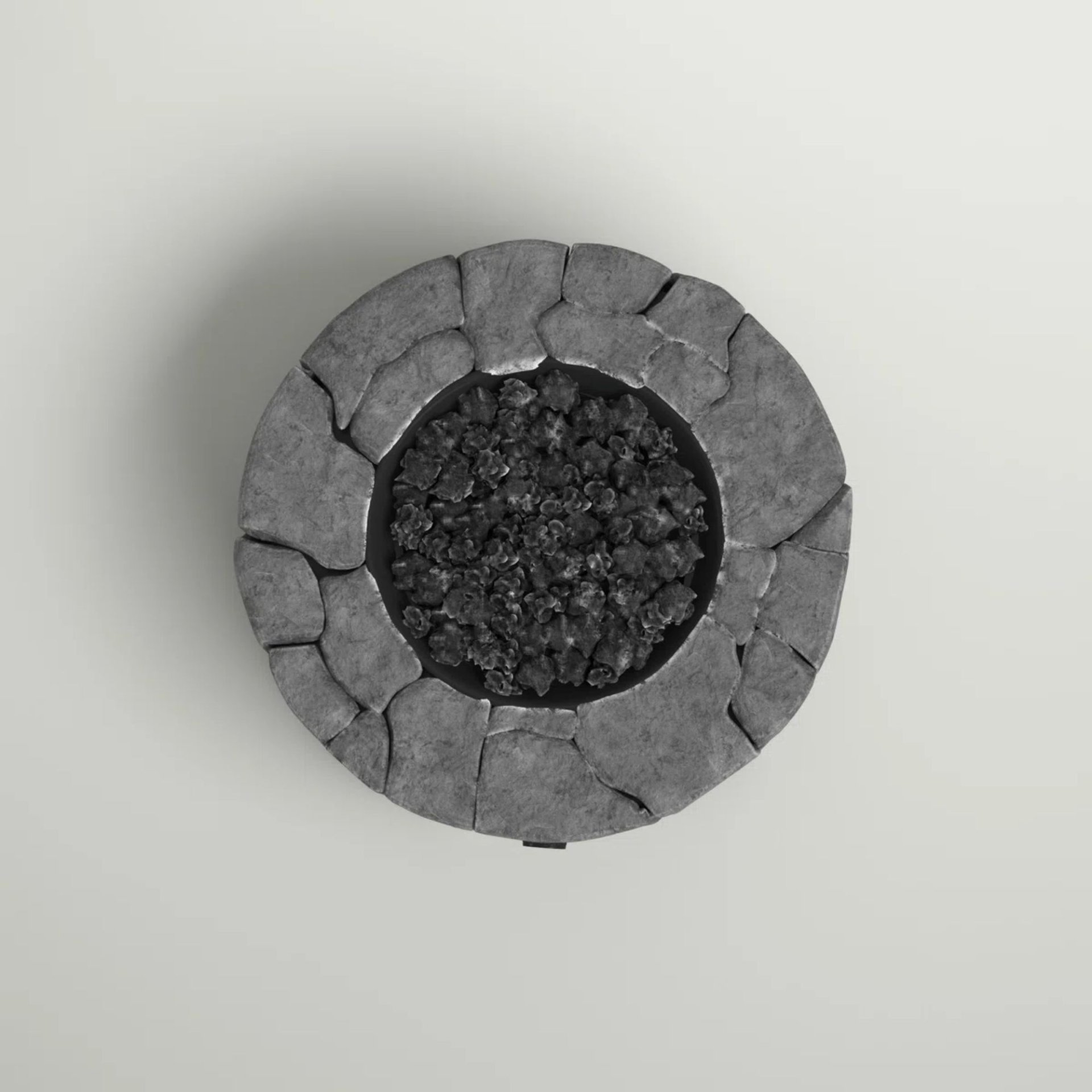 Fiber Reinforced Outdoor Fire Pit - Stone Gray - Image 4