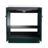 Contemporary Freestanding Bathroom Vanity With White Resin Sink & Soft Close Cabinet Doors - Dark Green - Image 19