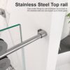 Frameless Single Sliding Shower Door With 8Mm Clear Tempered Glass - Chrome - Image 5