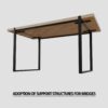 Modern Dining Table Set With Suede Chairs, Rectangular Metal Base, 4 Piece - Gray / Brown - Image 12